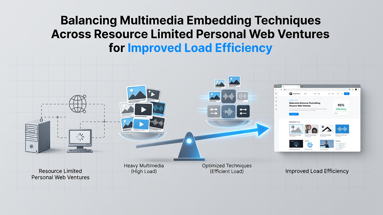 Balancing Multimedia Embedding Techniques Across Resource Limited Personal Web Ventures for Improved Load Efficiency