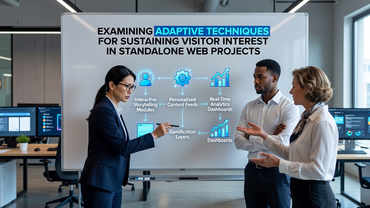 Examining Adaptive Techniques for Sustaining Visitor Interest in Standalone Web Projects